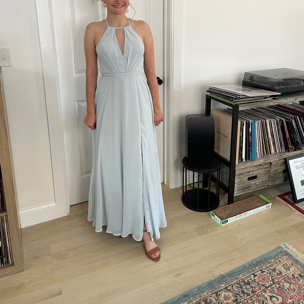 Azazie Blue A2 dry cleaned dress